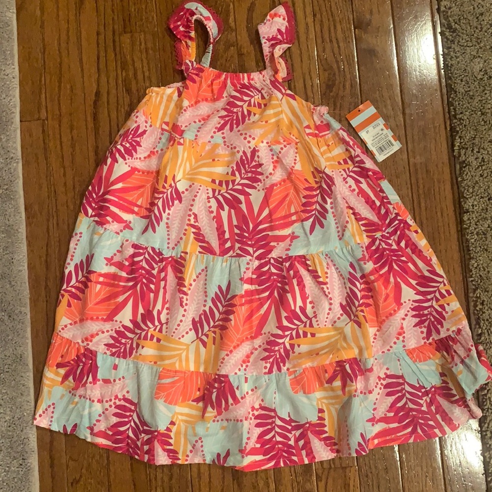 Cat & Jack Tropical Floor Length Summer Dress - Toddler Girl Size 2T / 24 Months